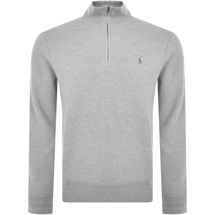 Ralph Lauren Half Zip Knit Jumper Grey